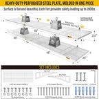 4Pack 1.64x4ft Adjustable Metal Garage Wall Shelving Heavy Duty Garage Storage Shelf Wall Mounted White