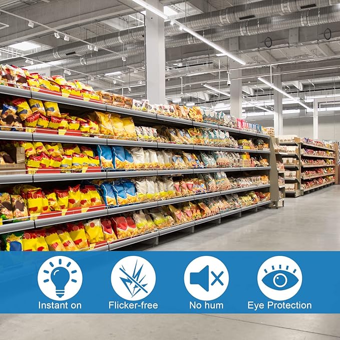 T8 LED Bulbs 4 Foot, 25-Pack 4FT LED Shop Light Tubes, 36W 4680LM 5000K Daylight White, T8 T10 T12 Fluorescent Replacement Bulbs, High Output V-Shaped, Remove Ballast, Double Ended Power