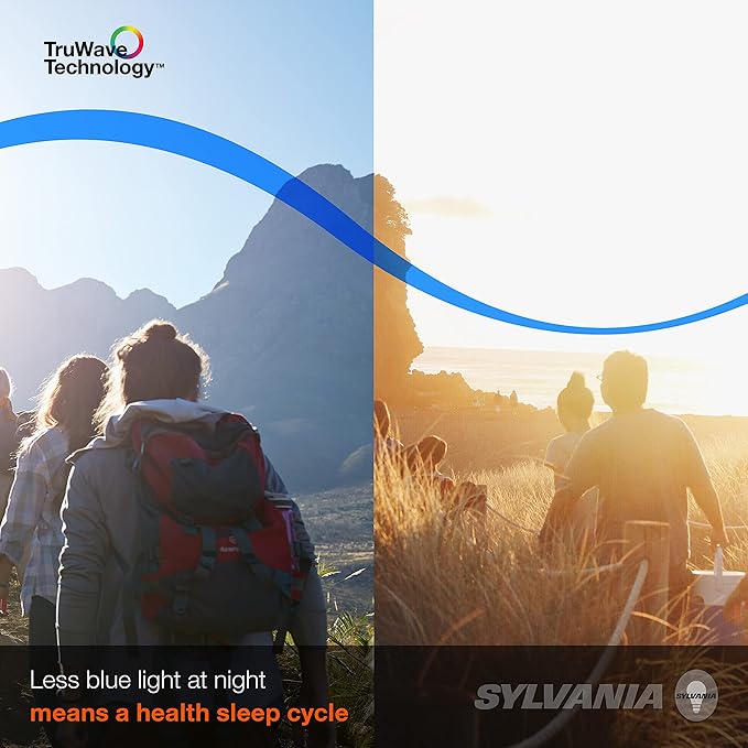 Sylvania LED TruWave Natural Series A19 Light Bulb, 100W Equivalent, Efficient 15W, 1600 Lumens, Medium Base, Dimmable, Clear, 5000K, Daylight - 2 Pack (42291)