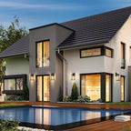 PARTPHONER Black Exterior Light Fixtures Wall Mount with Gold Rim, Dusk to Dawn Outdoor Porch Lights Lamp, Sensor Wall Sconce, Waterproof Outdoor Lantern for House Doorway, Garage 2 Pack