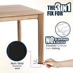 Stable the Table-6 Pack-Black Round, Furniture Leveler & Riser, Anti-Slip Sofa Gripper for Hardwood Floors, Floor Protector, Stacking Furniture Pad, Bed, Desk, Couch, Table Stabilizer, Made in USA