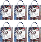 Color T-Shirt Rags (4 lbs. Bag - Pack of 6) - Shop Bulk T-Shirt Cotton Cloth Rag in a Bag, Wipes for House, Mechanic, Auto, Garage, Paint, Window, & Utility