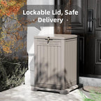 48 Gallon Package Delivery Box for Porch, Outdoor Storage with Lockable Secure, Large Double Wall Resin Outdoor Package Delivery and Waterproof