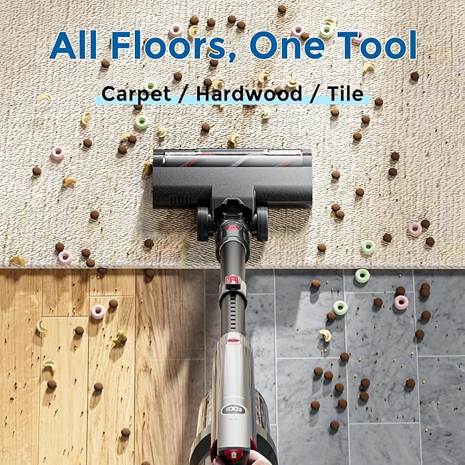 Cordless Vacuum Cleaner Ultra-Lightweight, Pet Vacuum Cleaners for Home with Powerful Suction, Stick Vacuum Cordless Rechargeable, Household Vacuum for Hardwood Floor, Carpet, Pet Hair, Car