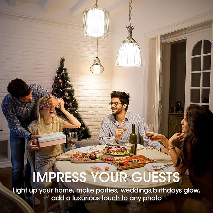 LED Edison Light Bulbs, 12Pcs Vintage 6 Watt, Equivalent 60W Incandescent Light Bulbs, E26 Medium Base Dimmable Decorative Antique Filament Light Bulbs with 90+ CRI, Cool White 4000K