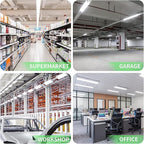 T8 LED Bulbs 4 Foot, 12-Pack 4FT LED Tube Light, 24W 3200LM, 5000K Daylight White, T8 Fluorescent Tube Replacement, Dual-Row Chips, Super Bright, Ballast Bypass, Dual-End Powered, Type B