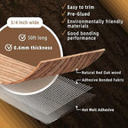 GSCIT Club Red Oak Edge Banding, 3/4 inch x 50ft roll of Veneer Edge Banding Pre-glued Flexible, Wood Tape for Cabinet Repair Furniture