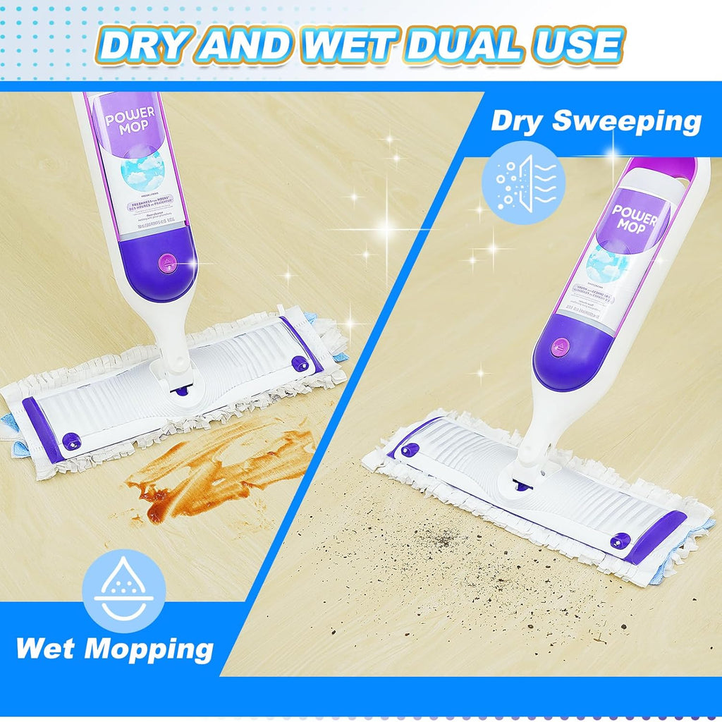 20 Pack Disposable Mop Pads for Power-Mop Multi-Surface Floor Mop, Floor Cleaning Replacement Mopping Pads Refills