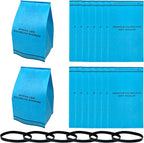 16 Pack Wet Dry Filter Bags Compatible with WORKSHOP WS01025F2, Craftsman 9-38737, MultiFit VF2000, Select 2-1/2 to 5-Gallon Shop Vac Vacuum Stinger Craftsman Husky (with 6 Retaining Bands)