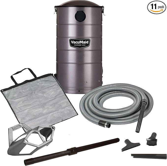 VacuMaid GV50 Wall Mounted Garage and Car Vacuum with 50 ft Hose and Tools