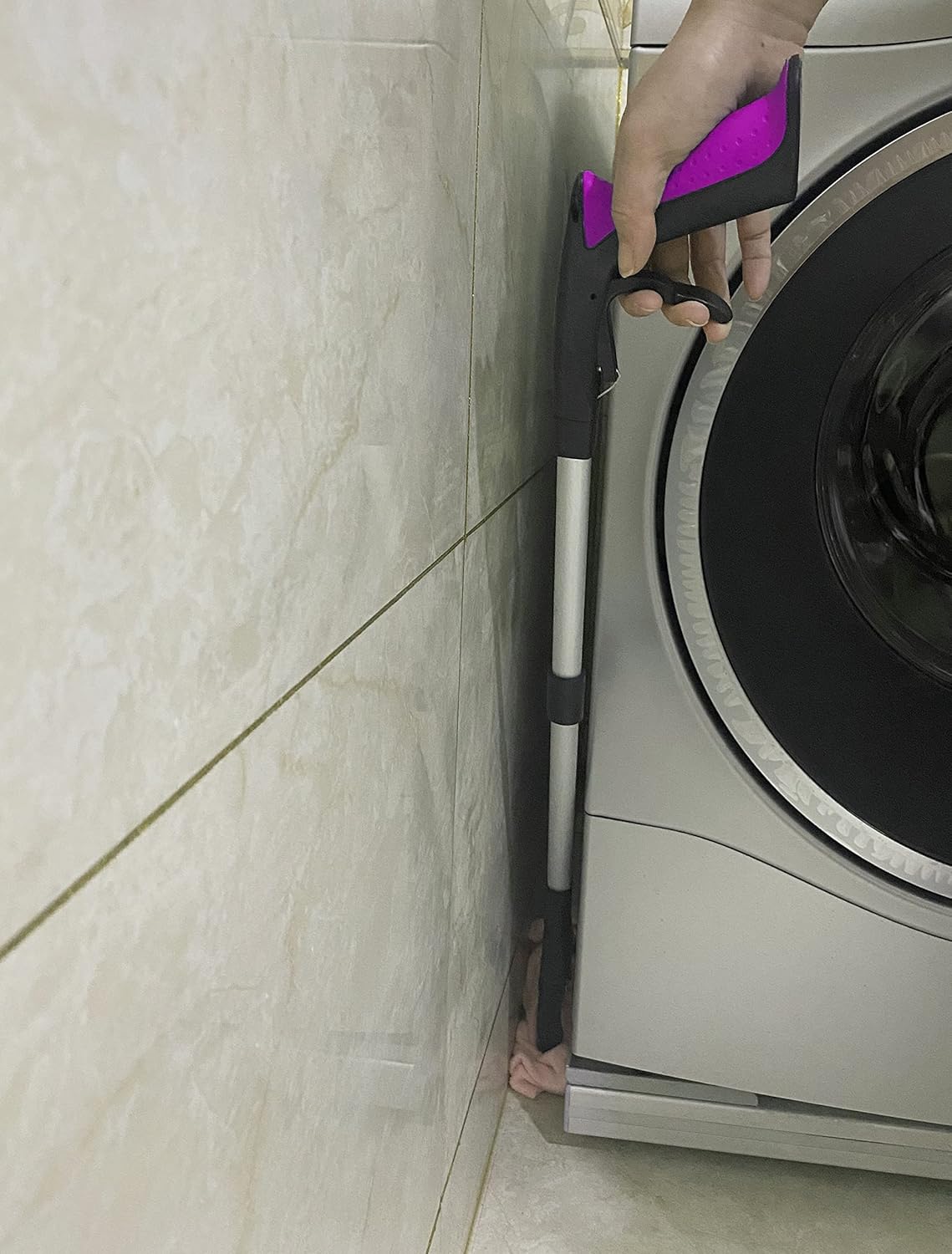 2-Pack Reacher Grabber Tool, Foldable Trash Picker Grabber, Trash Gripper, Garden Nabber, Litter Picker, Extended Grabber（Purple/Purple)