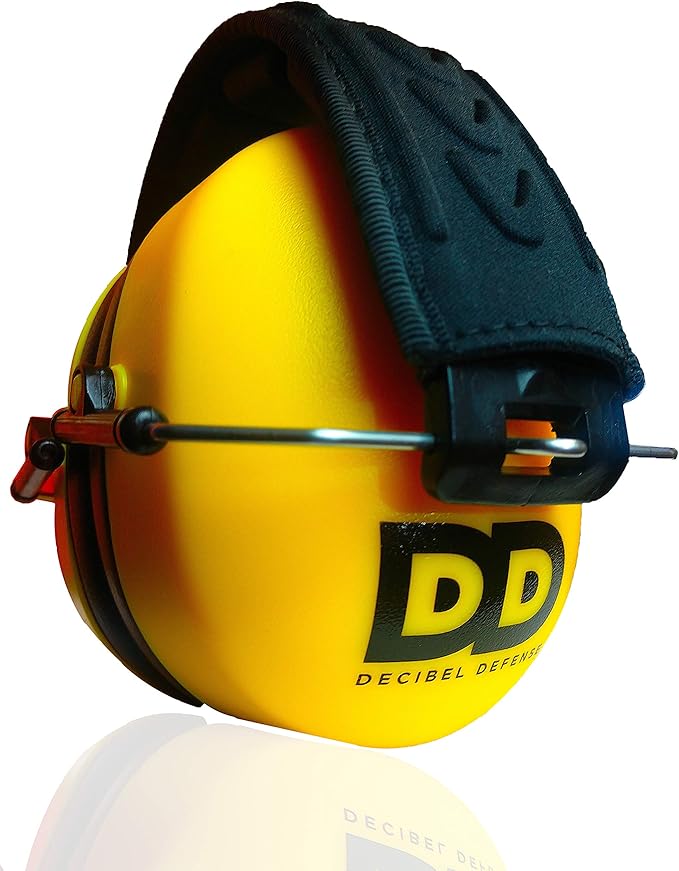 DECIBEL DEFENSE Professional Safety Ear Muffs - 37dB NRR - The HIGHEST Rated & MOST COMFORTABLE Ear Protection for Shooting & Industrial Use - PROFESSIONAL HEARING PROTECTION (SAFETY YELLOW)