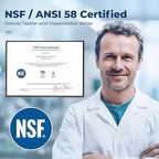 iSpring RO500AK-BN Reverse Osmosis Water Filter, NSF 58 Certified, 500 GPD Tankless Under Sink RO System, Natural pH Alkaline Remineralization, 2:1 Pure to Drain Ratio, Brushed Nickel Faucet