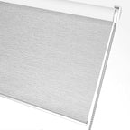 ALLBRIGHT 100% Blackout Roller Blinds Woven Shades with Striped Jacquard, Cordless Window Shades, UV Protection Fabric, Easy-Install for Indoor Home & Office, Grey Old, 52" W x 72" H