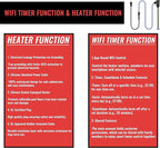 1800W Swimming Pool Immersion Water Heater with Wifi Timer & Auto Shut Off – Submersible Electric Heater for Above-Ground Pool, Hot Tub, Bucket, Baptismal Pool, Bucket, Baptistry & Bathtub