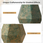 PoKat 20.25" Vintage Table Lamps Set of 2 for Night Stands, Modern Bedside Lamps for Bedroom Living Room, Farmhouse Bedroom Lamps for End Table, Suitable for Small Place, Retro Blue and Green