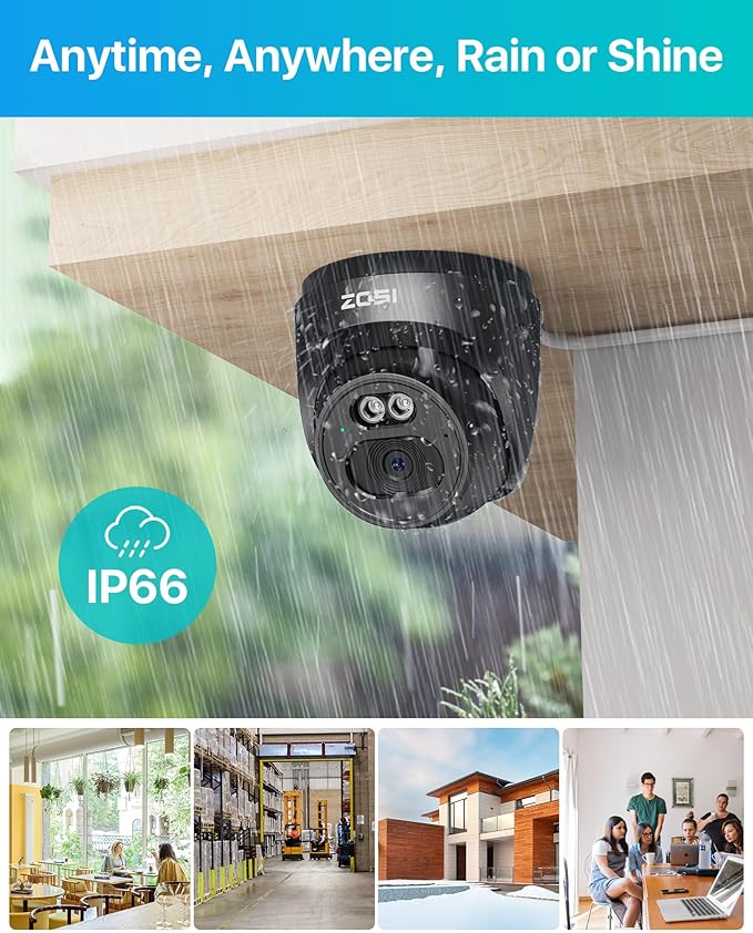 ZOSI C220 16CH 4K 8MP PoE Home Security Camera System, 16 Channel 4K NVR with 4TB HDD for 24/7 Record, 16 x 4MP(1440p) 2.5K QHD Dome IP Cameras Outdoor Indoor, Smart AI Human Detection, Two-Way Audio