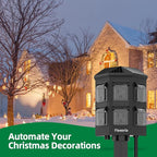 Outdoor Power Strip Waterproof, 25 FT Extension Cord, 6 Grounded Outlets for Halloween/Christmas Decorations and Inflatables, 15A/1875W, ETL Listed