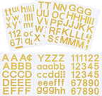 Outus 8 Sheets Vinyl Letter Stickers Self Adhesive Mailbox Numbers Alphabet Stickers Stick on Letters for Christmas Stockings Scrapbook Bulletin Board School Business(2 Inch,Glitter Gold)