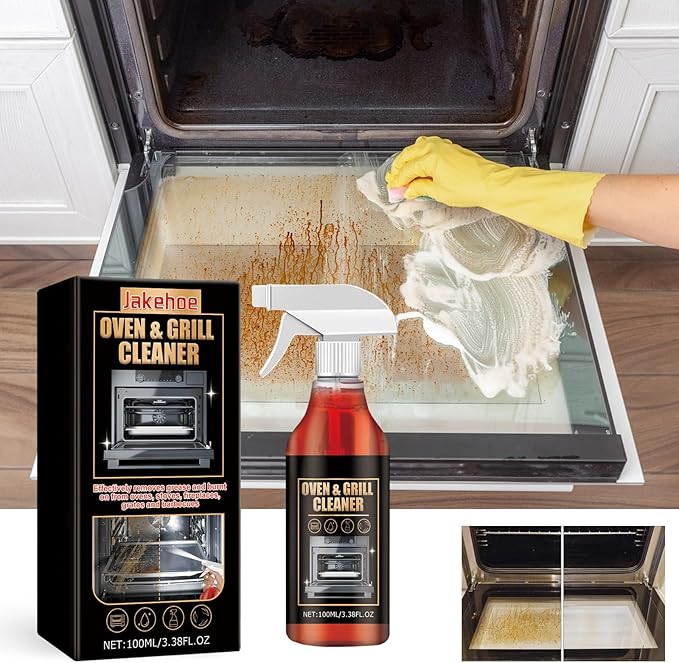 Oven And Grill Cleaner, Oven Rack & Grill Cleaner,Eliminates Thick Grease & Build Up, Odor And Grease Remover, 3.38 FL. OZ