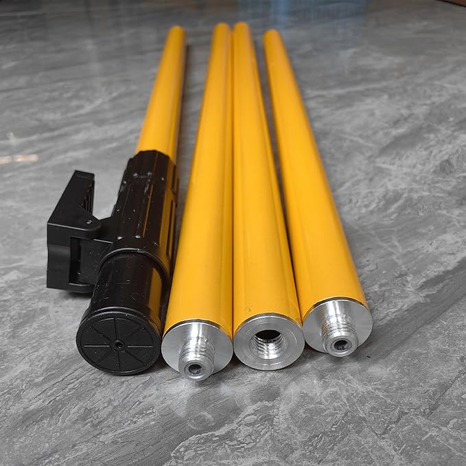 13.8 Ft/4.2 M Laser Level Pole, Multi functional fine-tuning gimbal, 1/4adapter, 5/8 "-11 nut for rotary and linear lasers