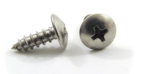 #10 x 3/4" Stainless Truss Head Phillips Wood Screw (100pc) 18-8 (304) Stainless Steel Screws by Bolt Dropper