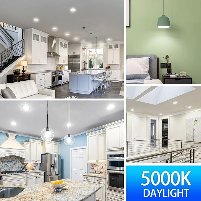 Energetic LED BR30 Flood Light Bulbs Indoor, Daylight 5000K, Dimmable, 65 Watts Recessed Light Bulbs for Cans, 650 Lumen, ETL Listed, 20 Pack