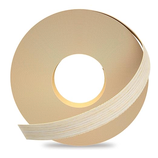 GSCIT Club Oak Edge Banding, 1/2 inch x 100ft roll of Veneer Edge Banding - Pre-glued Flexible, Real Wood Tape for Cabinet Repair & Furniture Restoration