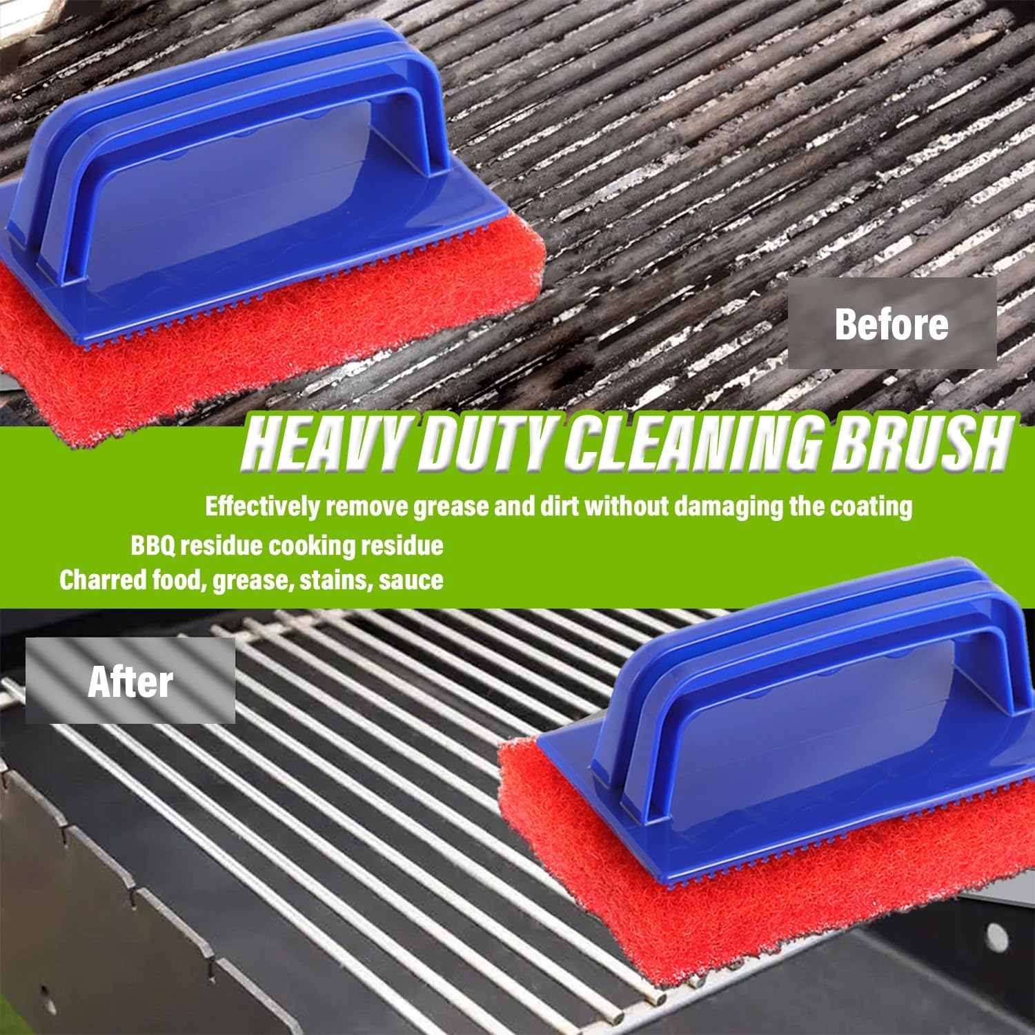 5 Pack Electric Cleaning Brush Pad Kitchen Bathroom Household Cleaning Pad Swimming Pool Wall Cleaning Brush Heavy Duty Griddle Scrubber Scouring Pad and 1 Pack Handle kit(Red)