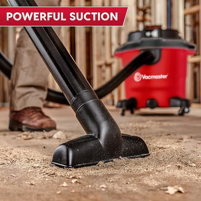 Vacmaster 12-Gallon 5.5 Peak HP Heavy-Duty Wet/Dry Vacuum - VJH1211PF 1101