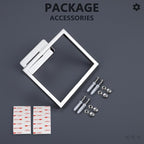 LANC Hand Towel Rings for Bathroom Wall Mount Chrome Polished Square Self Adhesive Hand Towel Holder for Lavatory Bathroom Hardware Accessories Stainless Steel Modern Shower Towel Racks, A8396CP