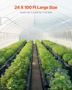 VEVOR 24' x 100' Plastic Sheeting Heavy Duty, 6 Mil Thick Plastic Sheeting Roll, Plastic Drop Cloth Painters Tarp, Polyethylene Covering for Crawl Space Vapor Barrier, Multi-Purpose, Black