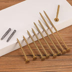 #14 x 3 Inch Lag Screws (264Pcs) 6lb. Structural Wood Screw, Bronze, Carbon Steel Washer Head, Rust Resistant epoxy Coated, T30 Star Bit