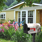 Happy Easter Mailbox Covers Magnetic Large Size 25.5 x 21 Inch Easter Cat with Bunny Ears Mailbox Cover Oversized Post Box Wraps Decorations for Spring Garden Yard