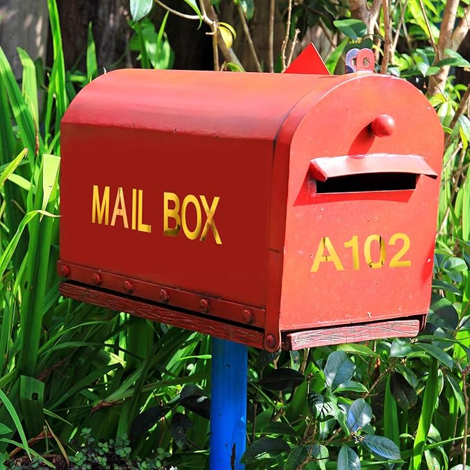 Outus 8 Sheets Vinyl Letter Stickers Self Adhesive Mailbox Numbers Alphabet Stickers Stick on Letters for Christmas Stockings Scrapbook Bulletin Board School Business(2 Inch,Gold)