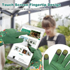 DLY Gardening Gloves,Leather Rose Gloves,Women's Long Gardening Glove for Garden Work and Yard Work,Durable and Comfortable(X-Large, Green