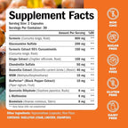 Turmeric & Glucosamine Chondroitin Joint Support Supplement for Women and Men. with Turmeric and Ginger, Boswellia, MSM, and Black Pepper (Bioperine) for Joint Health & Immune Support. 60 Capsules