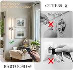 Removable Battery Operated Wall Sconces with Remote Control 350°Rotate LED Wireless Wall Lights with 3 Color Temperatures & Dimming for Bedroom, Hallway,28.3 Inch (2 Pack)