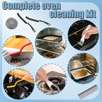 Heavy Duty Oven Cleaner Brush Set, Oven Cleaning Accessories Tools, for Deep Cleaning Stoves, Grills, Ovens & Kitchen Surfaces - Removes Tough Grease & Carbon Buildup