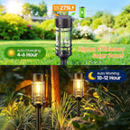 LETMY Solar Pathway Lights Outdoor, 6 Pack Solar Lights Outdoor Waterproof IP65, Bright Landscape Path Light Outdoo for Yard Walkway Lawn Drivewa Garden Decor, 3000K