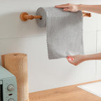 80 Pack Microfiber Cleaning Cloth Roll,Lint Free Rags & Tear Away Reusable Towels Washable Scratch,Ultra Absorbent Dish Rags(12" x 12") for Car Kitchen Home Garage-Light Gray