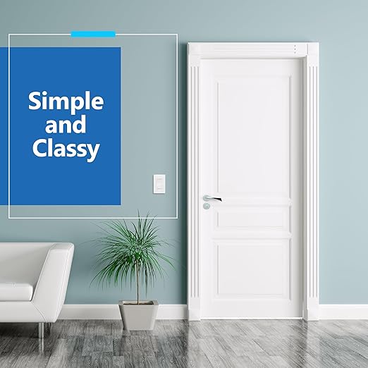 LIDER White Minimalist Decorator Switch, Frameless Light Switch, On/Off Rocker, Single Pole, Residential Grade, 3 Wire,15A 120-277VAC