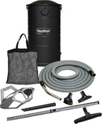 VacuMaid GV50BLKPRO Professional Wall Mounted Garage and Car Vacuum with 50 ft. Hose and Tools