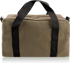 Small Tool Bag,Close Top Wide Mouth Tool Organizer Bag,Large Capacity Tool Bags for Men,Canvas Tool Storage Bag for Storage Handbag for Screwdrivers,Wrench,Pliers Hand Tools (Khaki, 16 Inch)