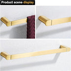 RANDOM Brushed Gold Towel Bar Rack Holder Rod 18 inch Hand Towel Holder for Bathroom Kitchen Hardware Accessories Wall Mount Contemporary Hotel Style 96026-2-18BG
