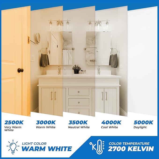 OHLECTRIC 40W T8 Clear Light Bulb (4 Pack) E26 Base, 120V, 2700K Warm White, Fully Dimmable, 190 Lumens, 2000 Hours - 11" Long