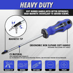 CARTMAN 10-Piece Magnetic Screwdriver Set 6 Phillips and 4 Flat, Professional Cushion Grip Hand Tools Set