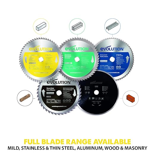 Evolution Power Tools 10BLADESSN Stainless Steel Cutting Saw Blade, 10-Inch x 66-Tooth, Yellow