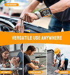 HiRui Magnetic Wristband for Tools – Ultra-Strong 15 Neodymium Magnets Hold Screws, Nails & Bits, Dual Pockets – Hands‑Free for DIY, Home Repairs, Auto – Gift‑Ready for Dad, Husband, Grandpa (Black)