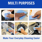 Reusable Cleaning Cloths Kitchen Paper Towels Washable Rolls Dish Cloths Dish Towels Handi Wipes,Quick Dry,Blue, 50 Ct/Roll,Total 2 Rolls